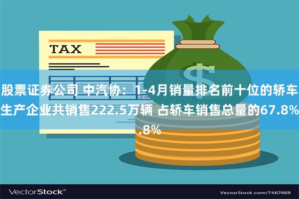 股票证券公司 中汽协：1-4月销量排名前十位的轿车生产企业共销售222.5万辆 占轿车销售总量的67.8%