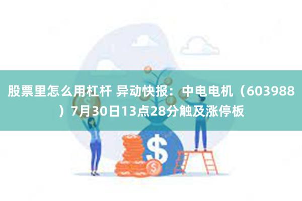 股票里怎么用杠杆 异动快报：中电电机（603988）7月30日13点28分触及涨停板