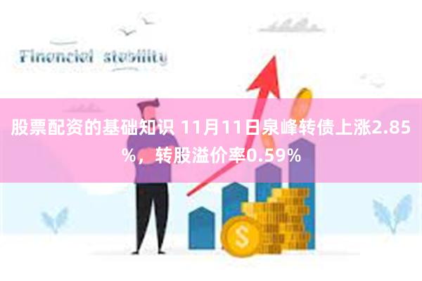 股票配资的基础知识 11月11日泉峰转债上涨2.85%，转股溢价率0.59%